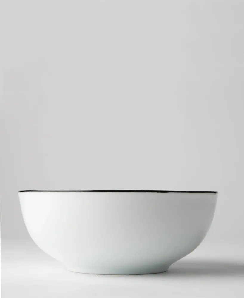 Jenna Clifford 16cm Cereal Bowl Noir jais Band - White