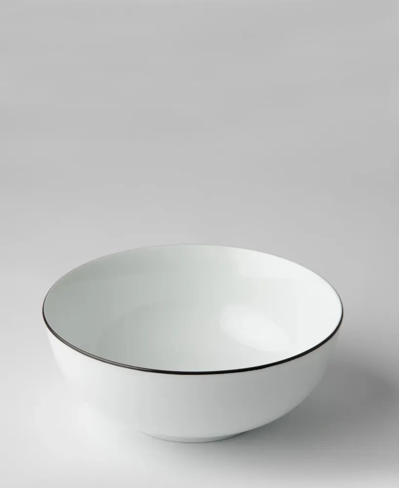 Jenna Clifford 16cm Cereal Bowl Noir jais Band - White