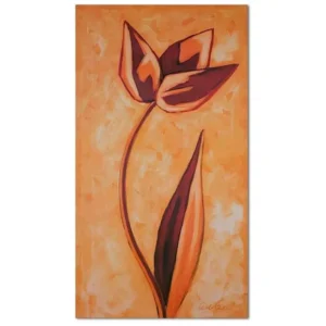 Pochettes plastifiées perforées Tableau fleur en cuivré foncé - 30 x 40 cm