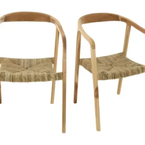 Chaise Design en Bois "Ana" 74cm Naturel - Compatible Windows/Mac