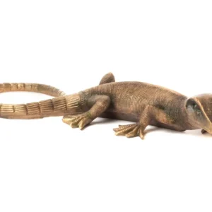 Lézard bronzé en polyrésine 46,5 cm