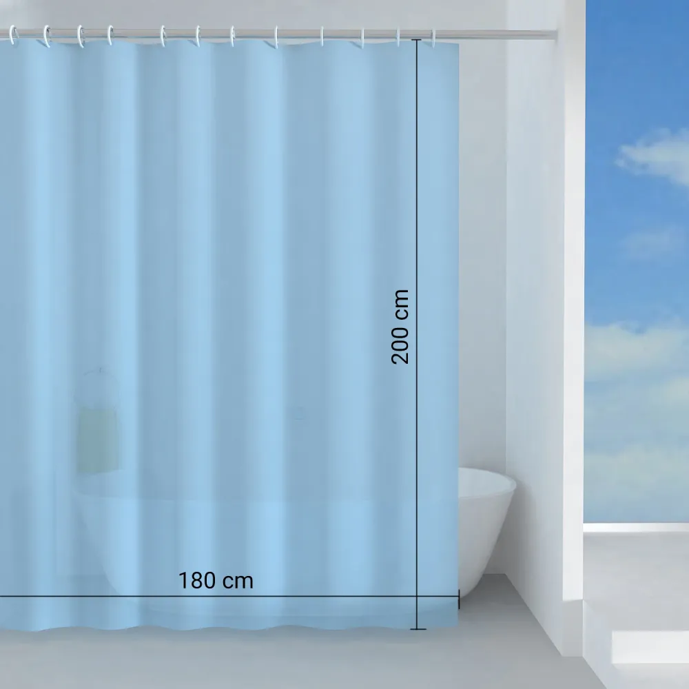Tente de douche en Peva 180x200 cm modèle Simple de Gedy - Bleu azur