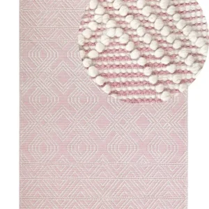 Vloerkleed wol roze 200 x 300 cm ADANA