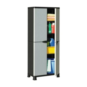 Armoire en plastique 68x39x171,5 cm Design de rotin | Livraison Rapide