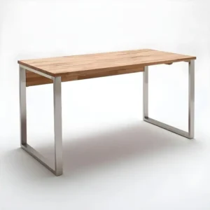 Bureau LUCY style scandinave chêne noueux massif pour Documents Confidentiels