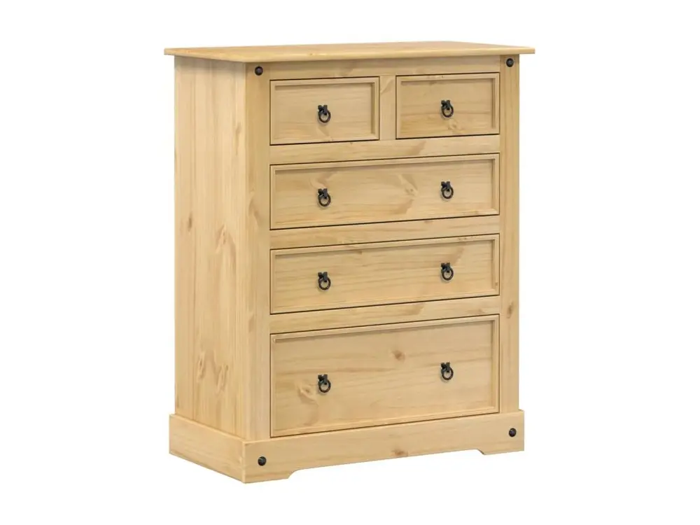 Commode Corona 92x48x114 cm bois massif de pin