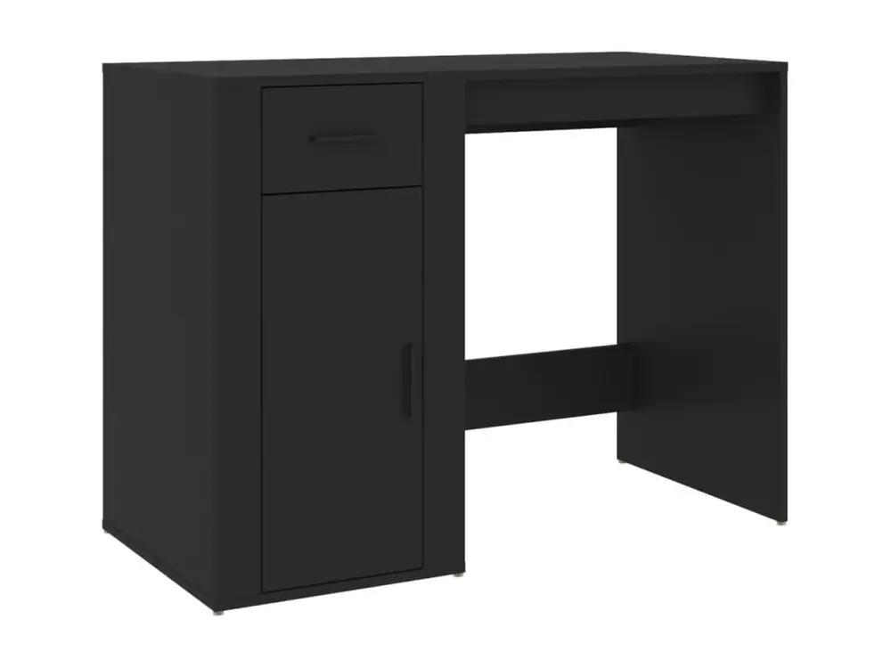 Économique et Silencieux Bureau avec armoire noir bois d'ingénierie