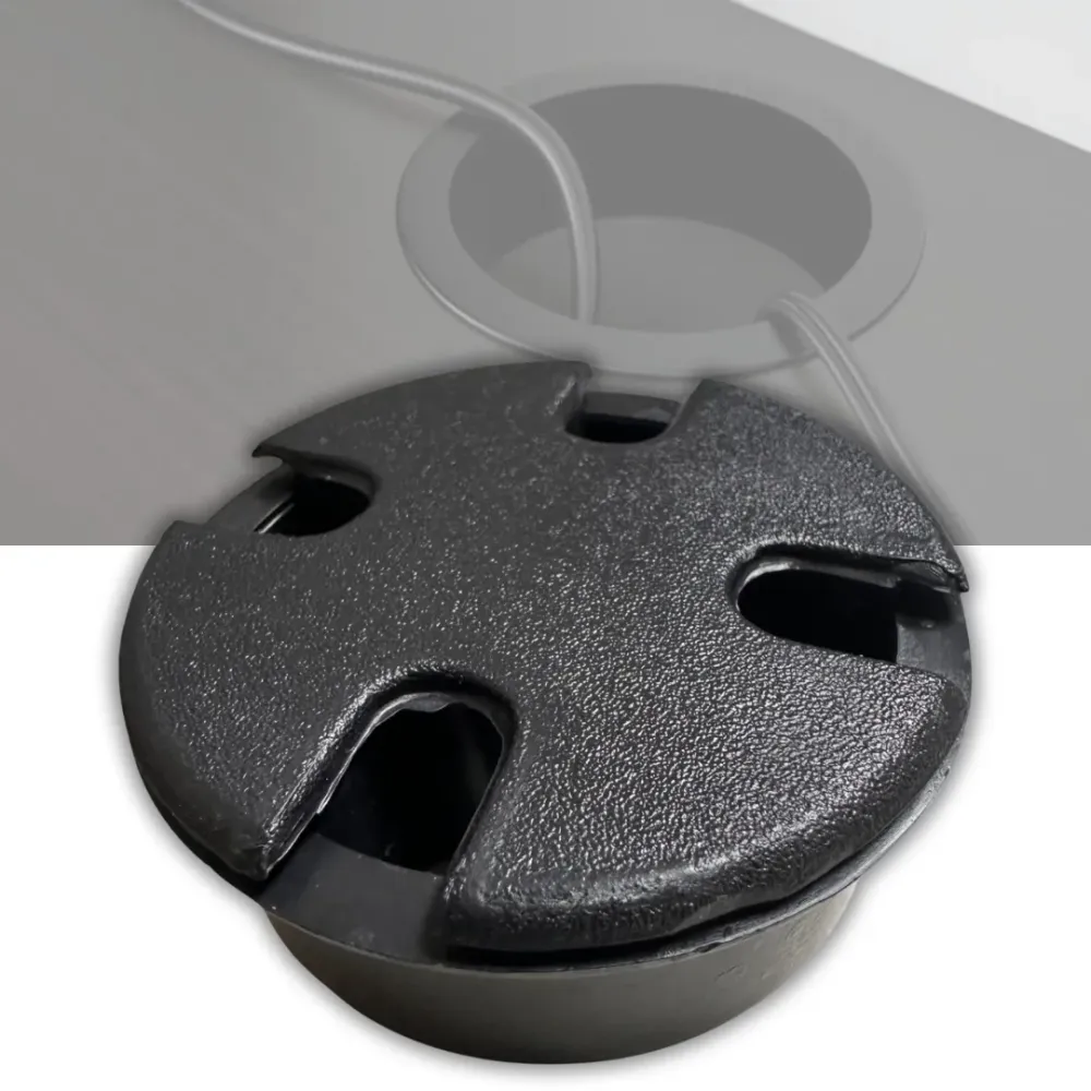 Massicot de Précision Bouchon Passe cable rond 57mm pour bureau - 10 pcs