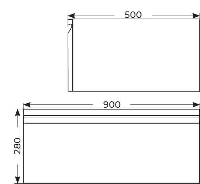 Meuble sous plan Alterna Zao 90 cm taupe avec Garantie 1
