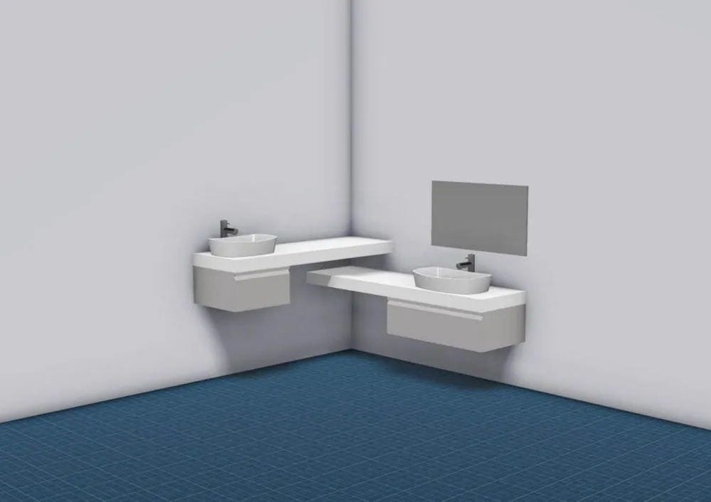 Meuble sous plan Alterna Zao 90 cm taupe avec Garantie 1