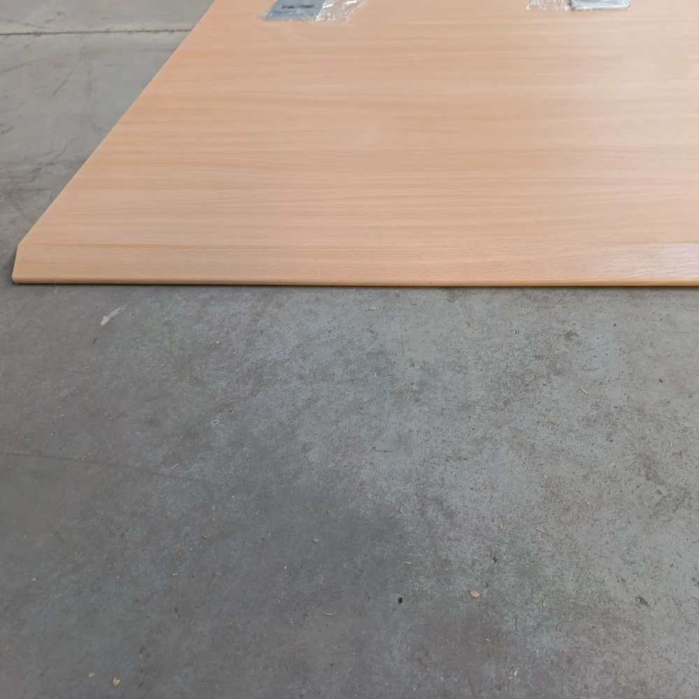 Calendrier de bureau Plan de travail aggloméré hetre - 800 x 800 x 30 mm (chanfreim)