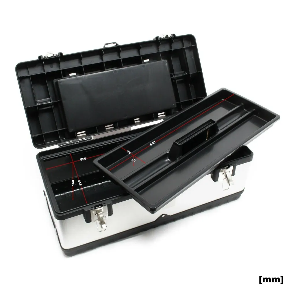 Boite caisse à outils 59 cm porte-outils mallette acier affiné avec poignée 16_0000269 | Livraison Rapide