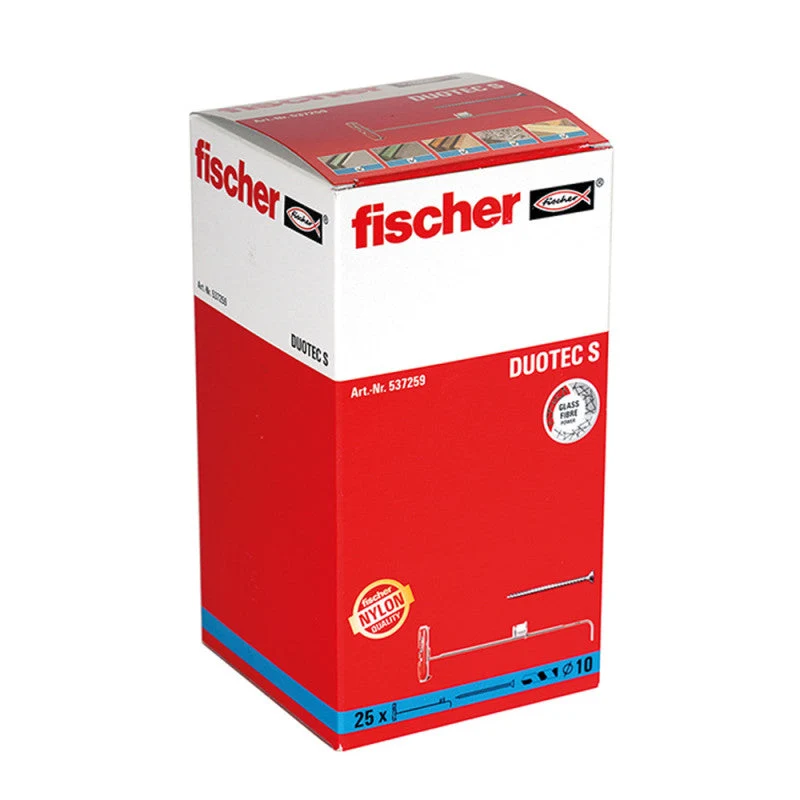 Boîte de 25 chevilles à bascule Duotec FISCHER 537259 polyamide - 10 mm