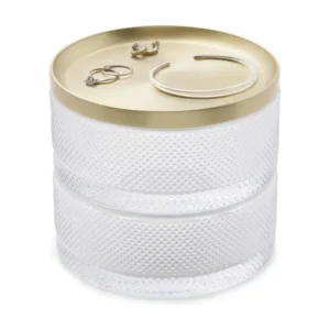 Porte-stylos magnétique Boîte à bijoux verre couvercle laiton Tesora