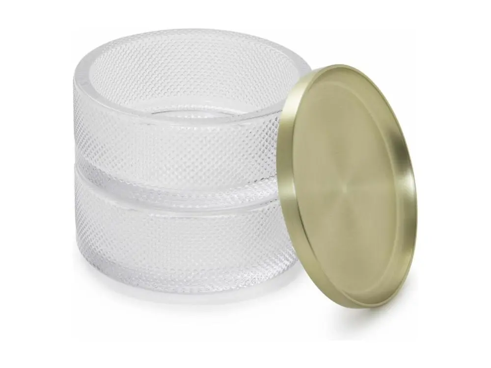 Porte-stylos magnétique Boîte à bijoux verre couvercle laiton Tesora