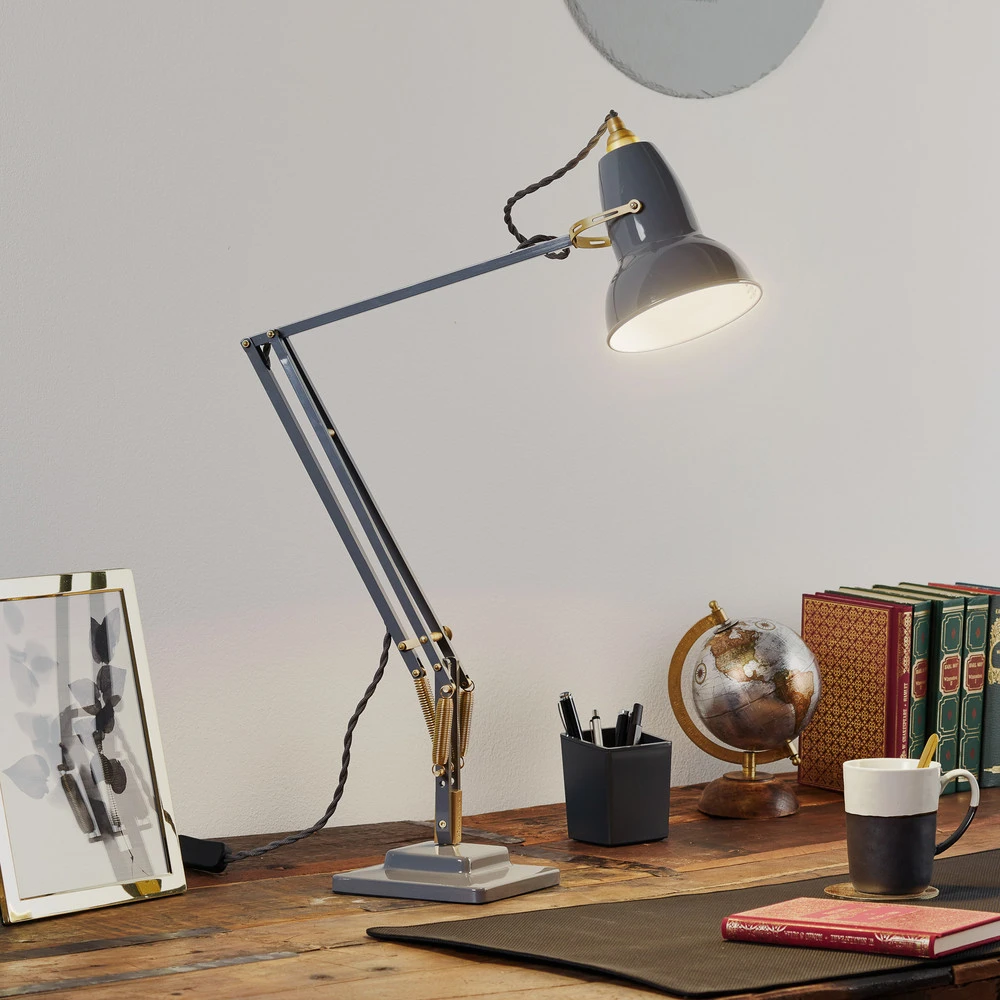 Anglepoise édit 1227 Brass lampe poser grise