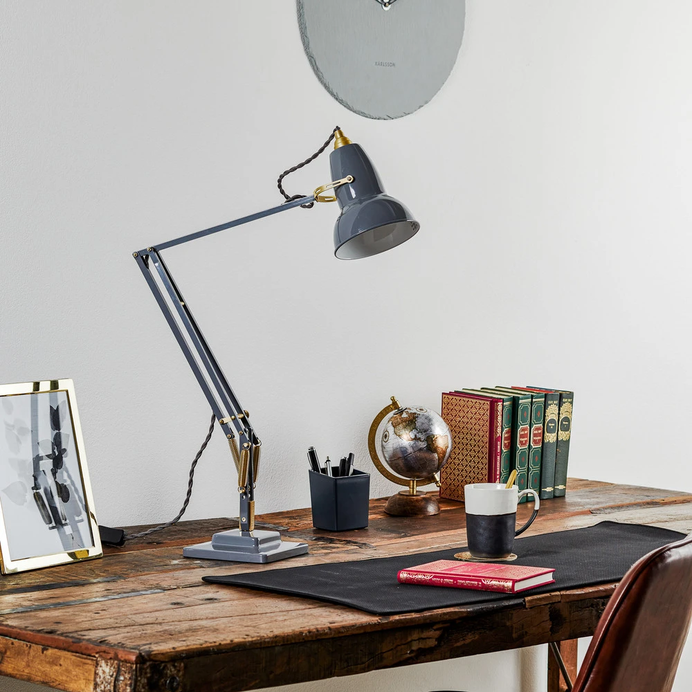 Anglepoise édit 1227 Brass lampe poser grise
