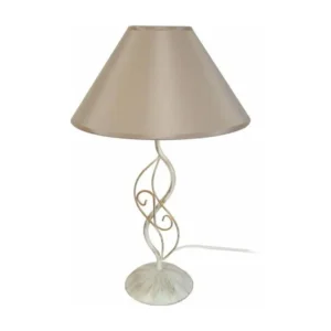 Bureau compact Lampe de chevet métal ivoire,taupe 48 cm.