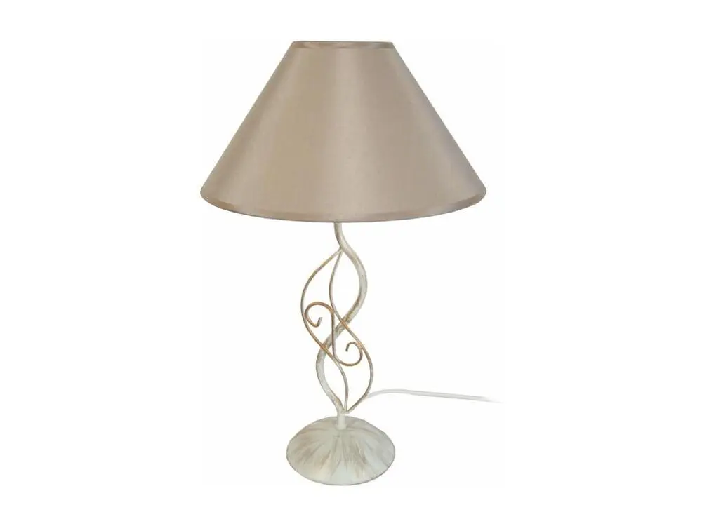 Bureau compact Lampe de chevet métal ivoire,taupe 48 cm.