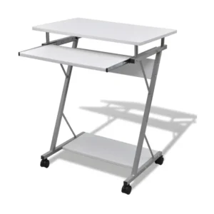 Bureau d'angle Bureau table meuble travail informatique blanche pour ordinateur 0502140