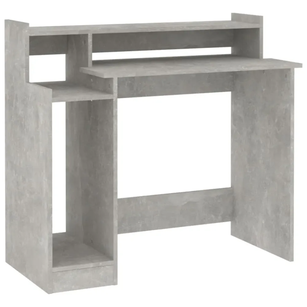 Bureau d'angle Bureau table poste de travail meuble d'ordinateur informatique étude et lumières LED 97 x 45 x 90 cm bois d...