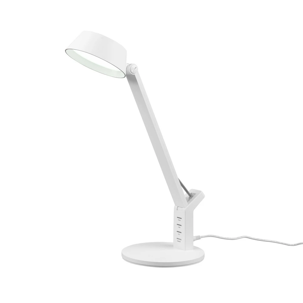 Bureau d'angle Lampe à poser LED Ava dimmable, blanche