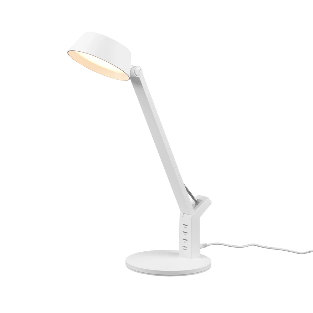 Bureau d'angle Lampe à poser LED Ava dimmable, blanche