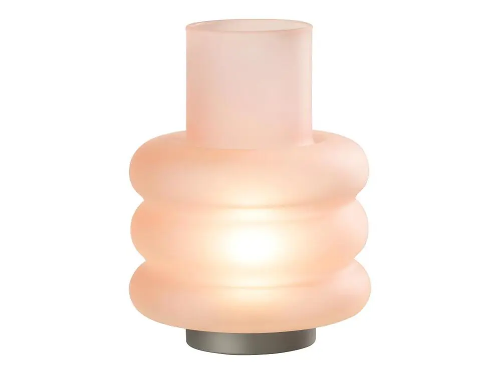 Bureau d'angle Lampe à Poser Led "Anneaux" 24cm Rose