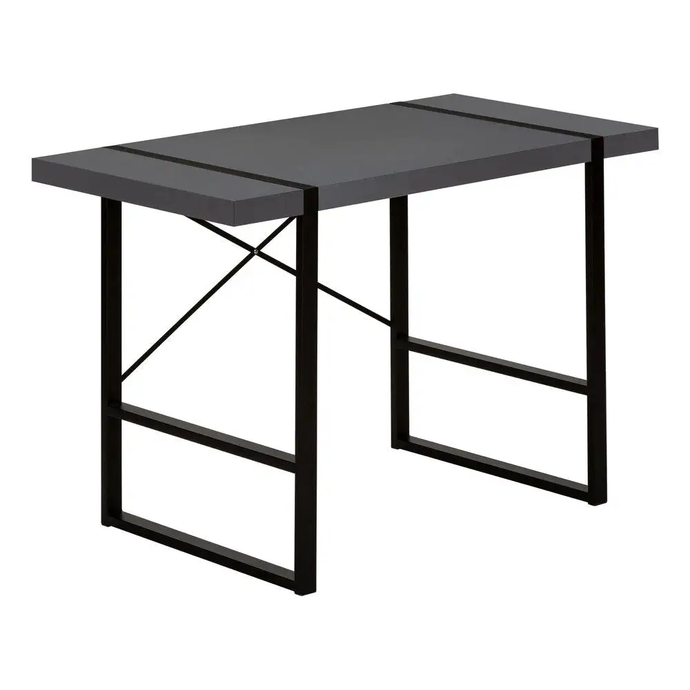 Bureau D'Ordinateur - 48"L / Gris Moderne / Métallique Noir