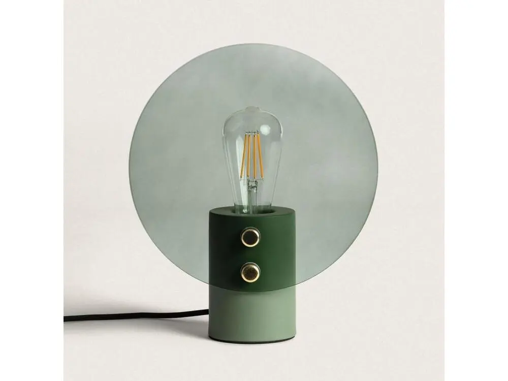 Bureau exécutif Ledkia Lampe à Poser Métal et Verre Katia