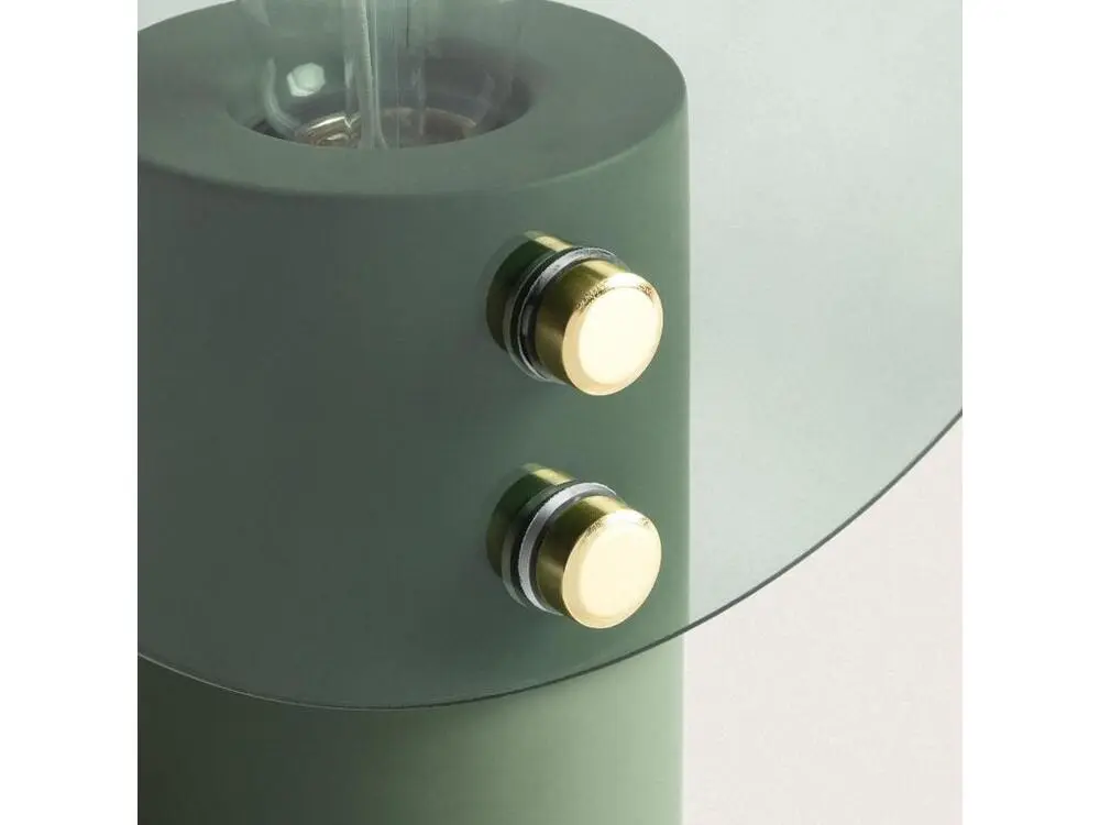 Bureau exécutif Ledkia Lampe à Poser Métal et Verre Katia