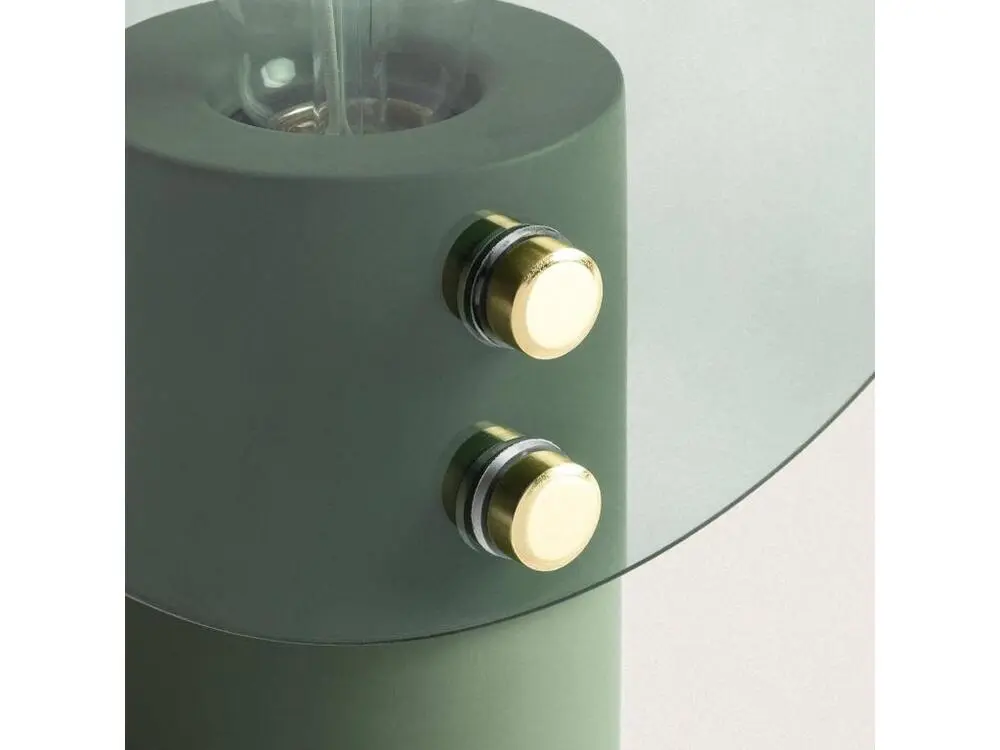 Bureau exécutif Ledkia Lampe à Poser Métal et Verre Katia