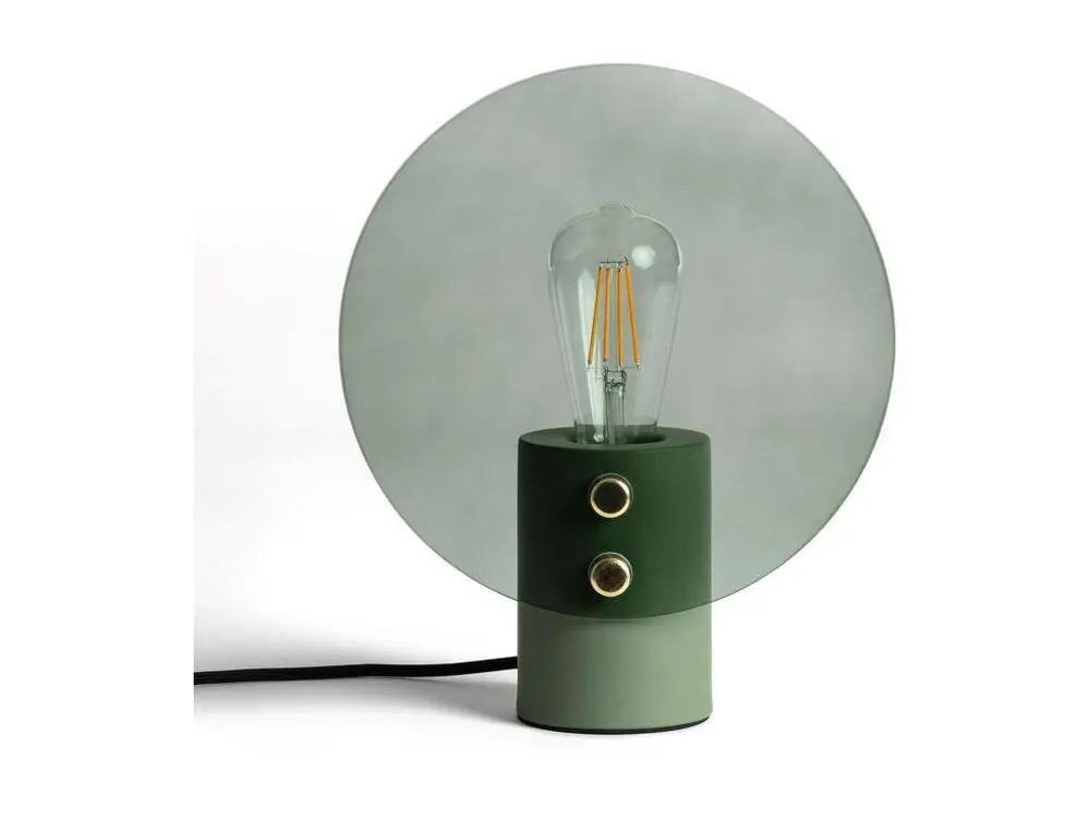 Bureau exécutif Ledkia Lampe à Poser Métal et Verre Katia