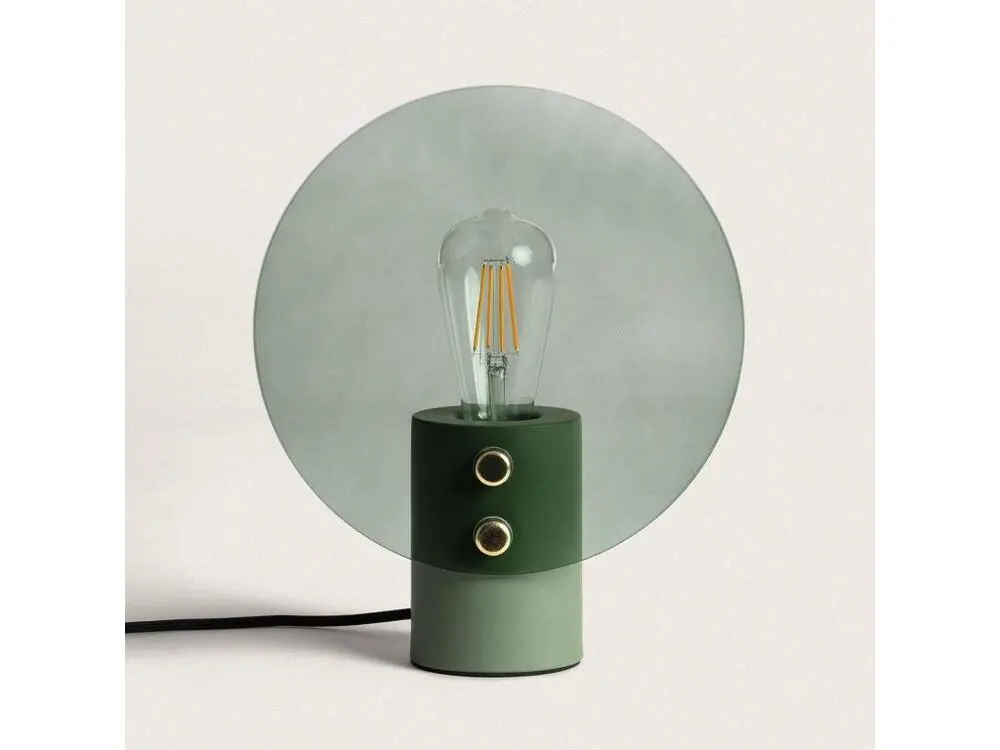 Bureau exécutif Ledkia Lampe à Poser Métal et Verre Katia