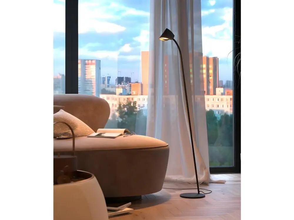Bureau LED 8.5w CAPPUCCINA noir MANTRA Dimensions 160x80 cm