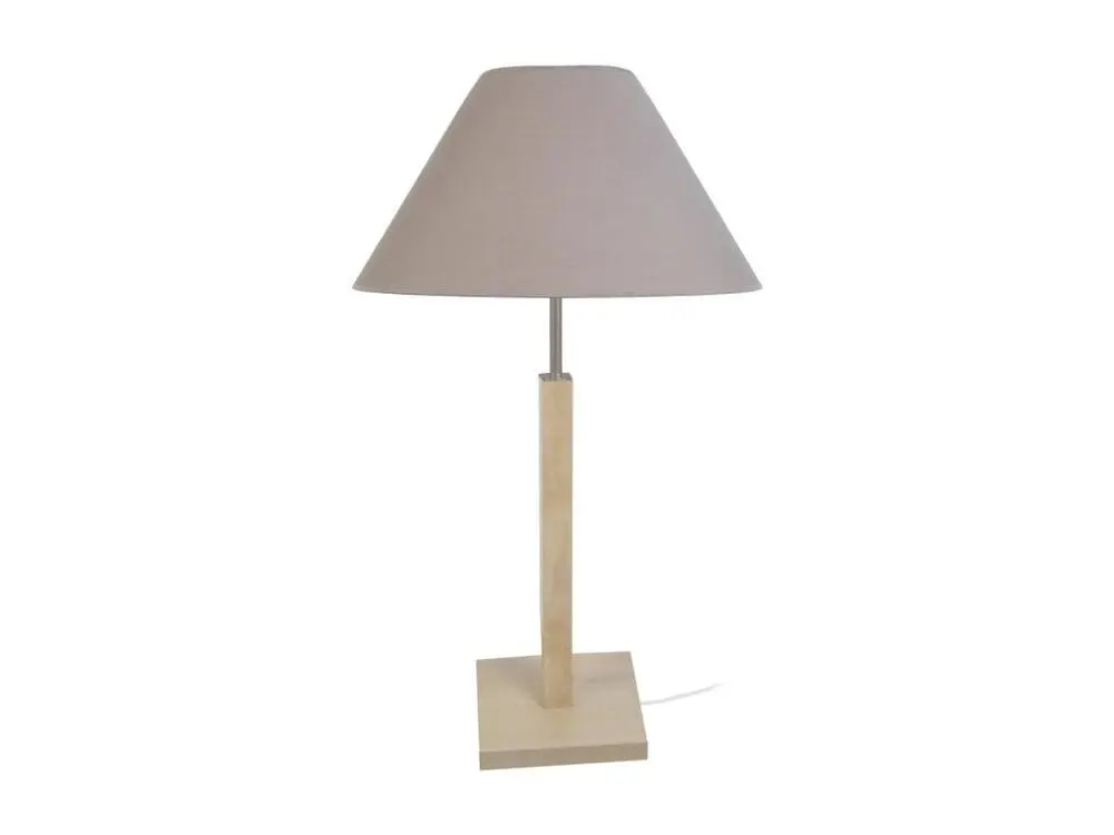 Bureau Professionnel HOD B - Lampe poser colonne bois naturel et taupe