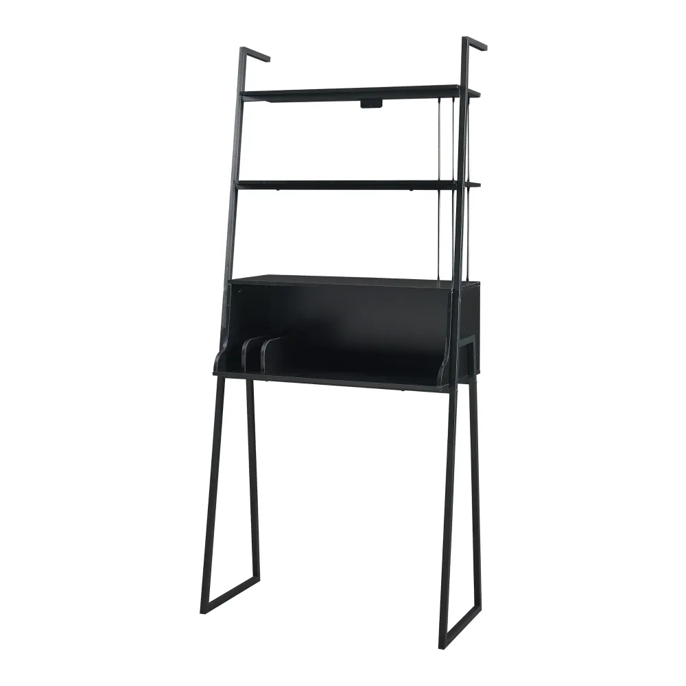 Bureau table poste de travail acier 184 x 80 x 40 cm noir 03_0009067 Couleur Noyer