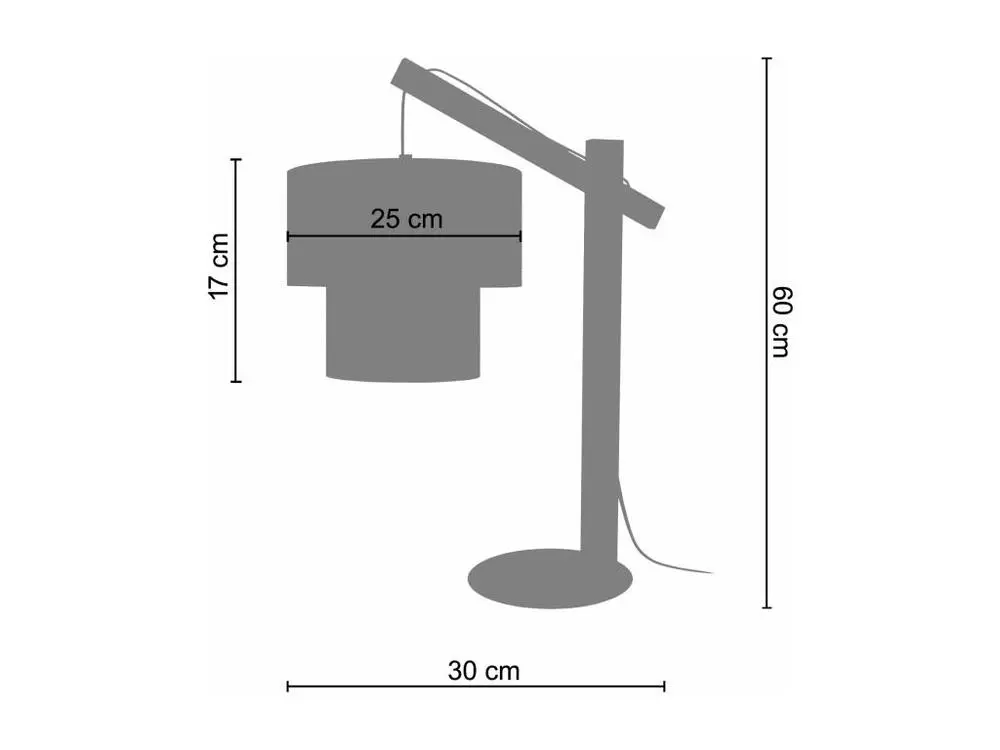 COCHIN P - Lampe poser articulé bois naturel et jaune avec mémoire de positions