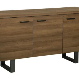 Commode donkerbruin TIMBER L avec tablette coulissante pour clavier