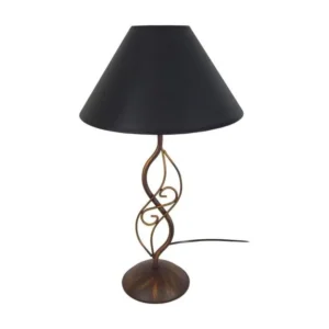 Lampe de chevet métal noir 48 cm. en Mélaminé résistant