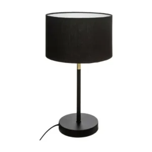 Lampe droite en métal noir et doré H 42 cm | Assemblage Facile et Rapide