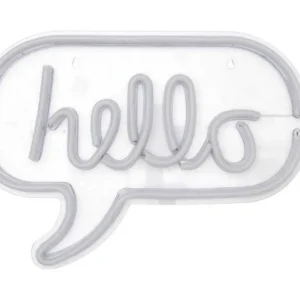 Lampe LED effet néon Hello pour espace ouvert