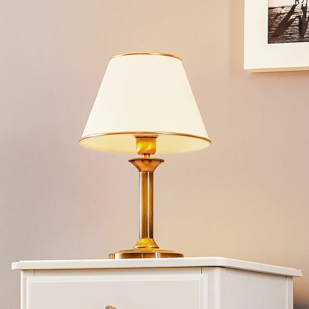 Lampe à poser Birmingham patinée Ø 27 cm avec câble management