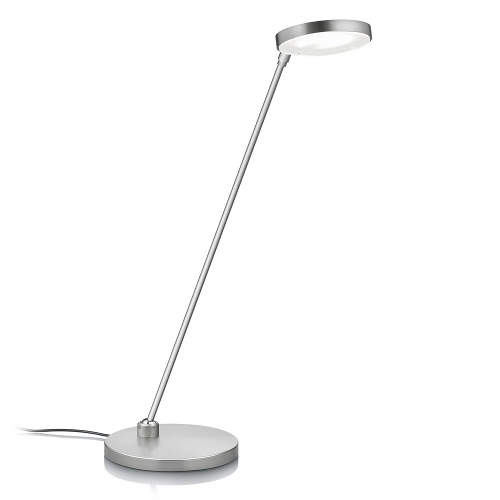 Lampe à poser LED Thea-T, nickel mat Hauteur 65-125 cm