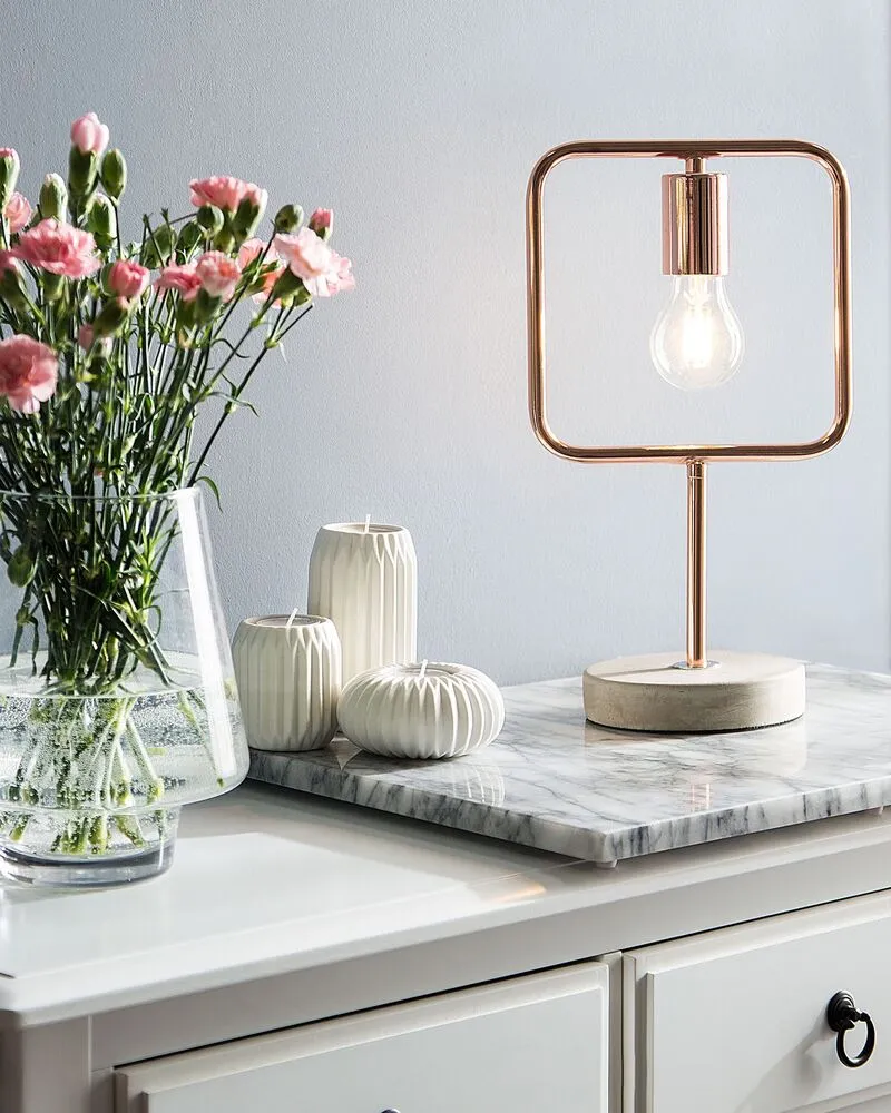 Lampe à poser en métal cuivré MUNDO avec garantie 5 ans