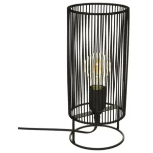 Lampe à poser en Métal Noir H 30 cm avec Plateau Réglable en Hauteur