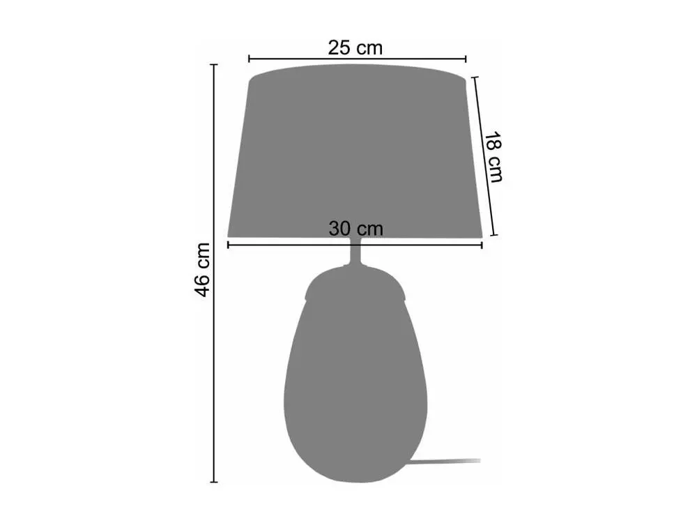 Lampe poser ovale verre,bois naturel naturel,noir 46 cm.