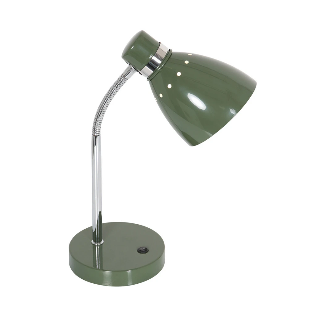 Lampe à poser Spring, bras réglable, verte avec garantie 5 ans