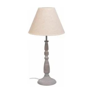 Lampe de table en métal gris 23x23x49h