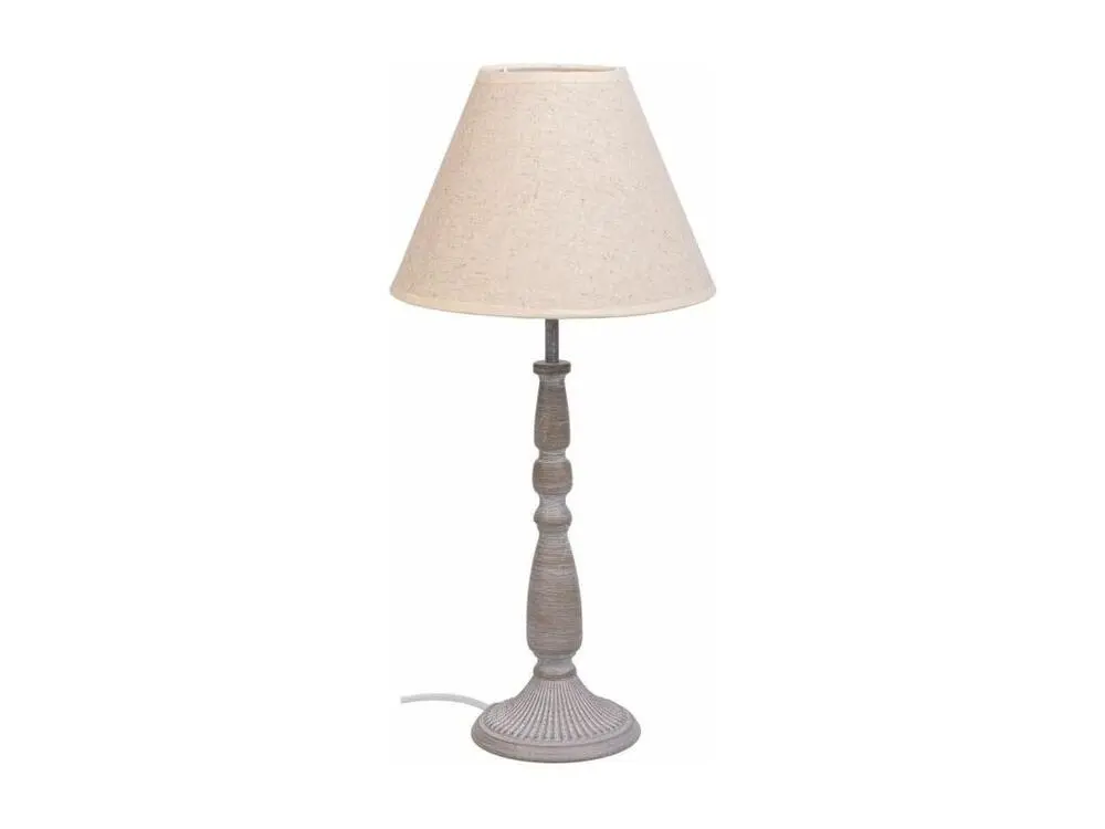 Lampe de table en métal gris 23x23x49h